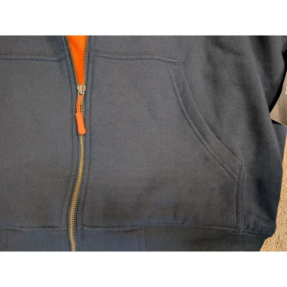 NWT Dunbrooke Chicago Bears Jacket Mens Size Large Navy Hooded Orange Lining